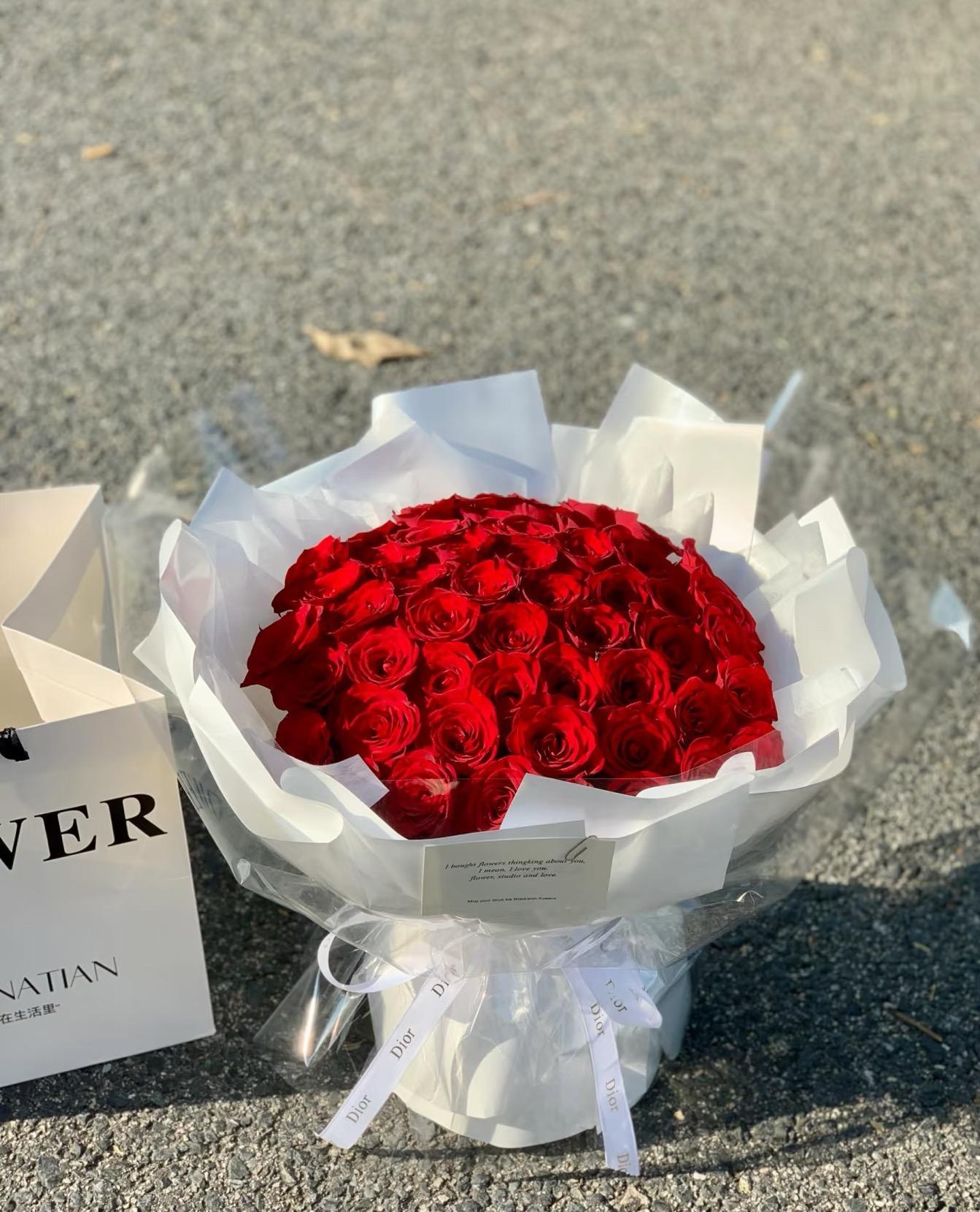 Deep Devotion - Fresh Flower Arrangement AFT263