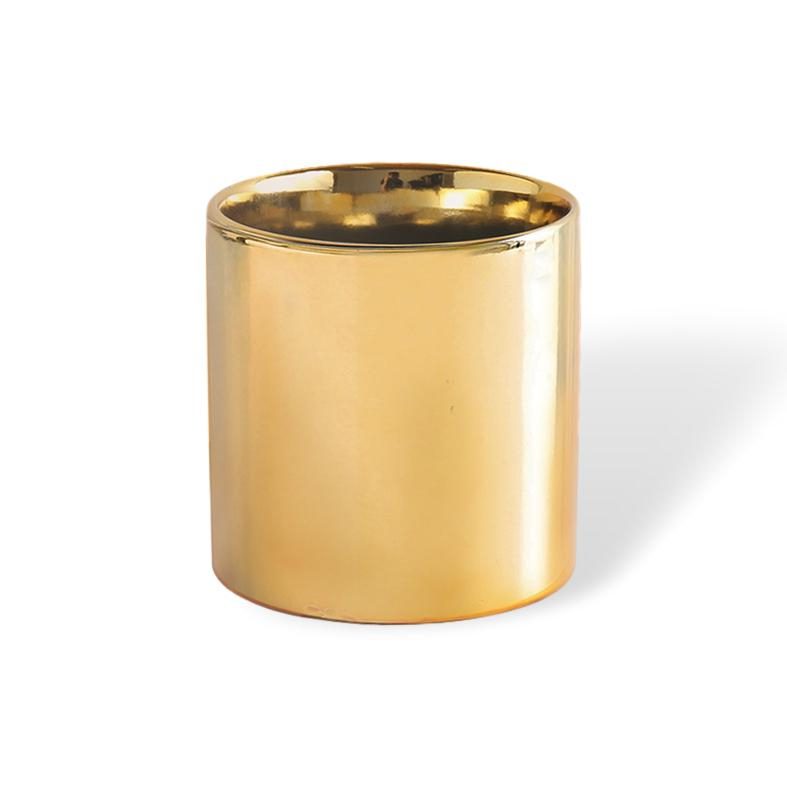 10cm-14cm Gold, Marble coloured ceramic flower plant Avase218