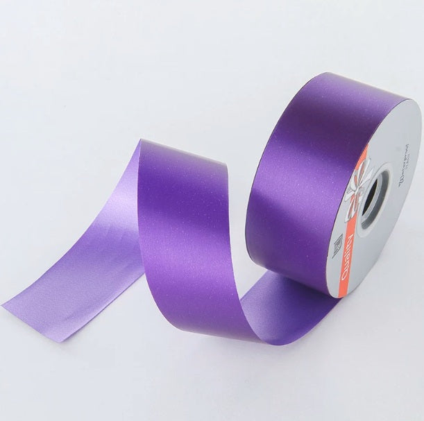 Pink polypropylene ribbon for wedding decor, 5cm wide, 100 yards length, ideal for events and floral arrangements.