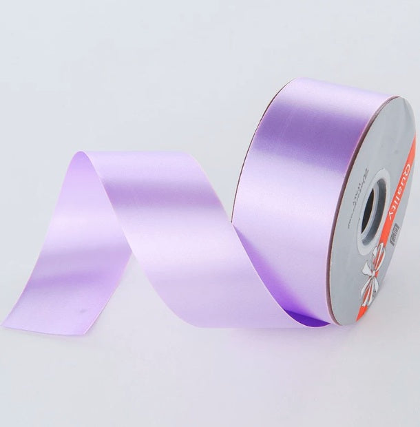 Purple polypropylene ribbon for wedding decor and events, 5cm wide, 100 yards long, by Alton Flowers N Gifts.