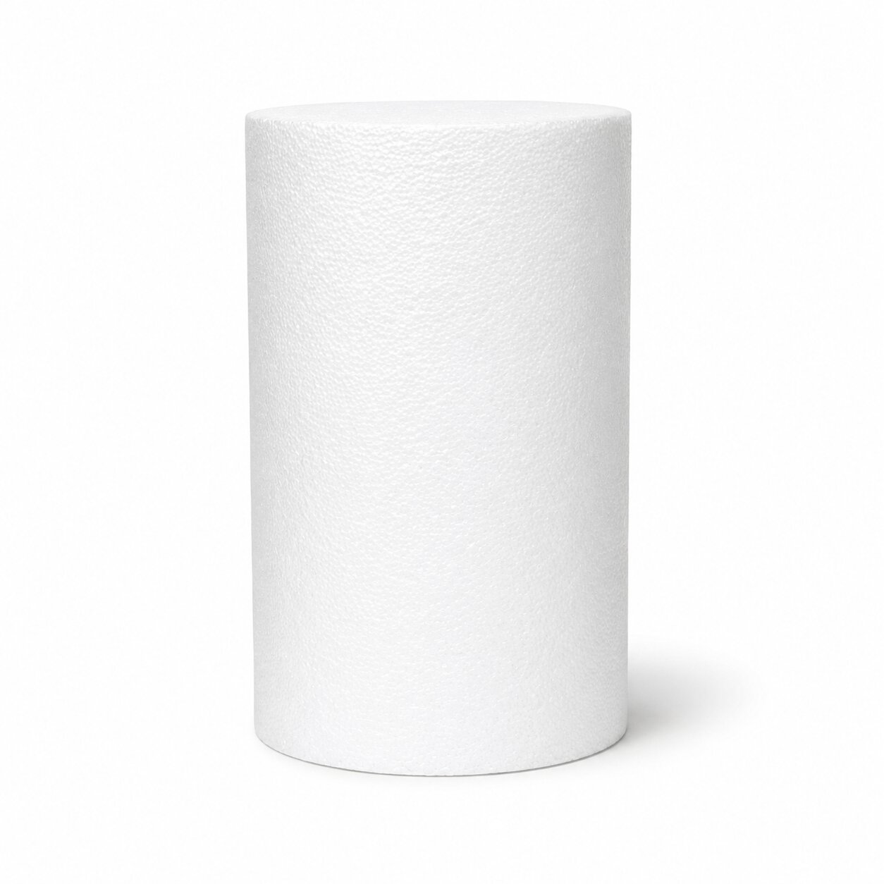 15cm round Styrofoam cylinder for floral arrangements and wedding crafts, by Alton Flowers, showing smooth white surface and cylindrical shape.