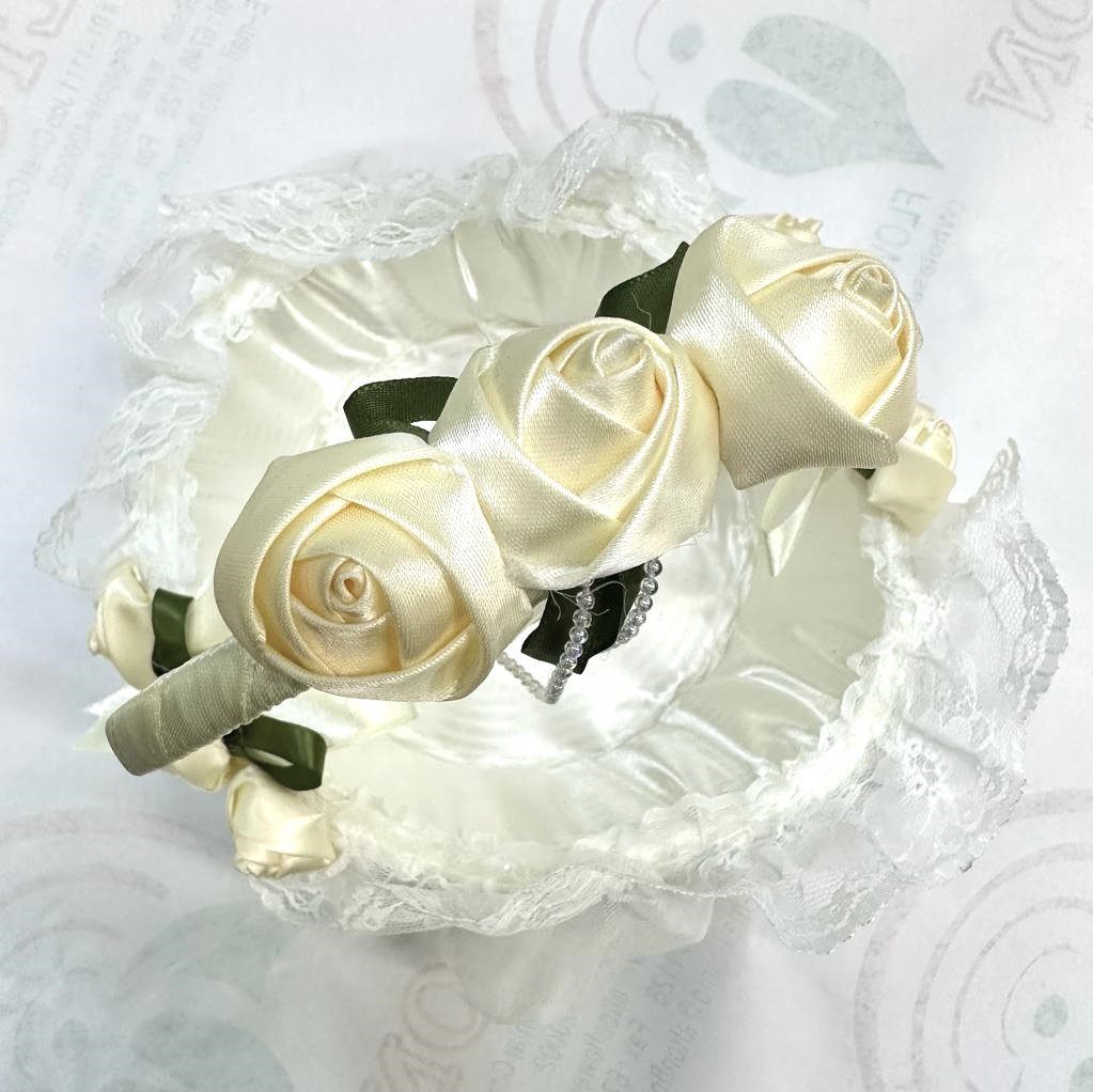 Flower Girl Basket Bridal Portable Handmade Woven Baskets Home Decor for Wedding Party Aacc302