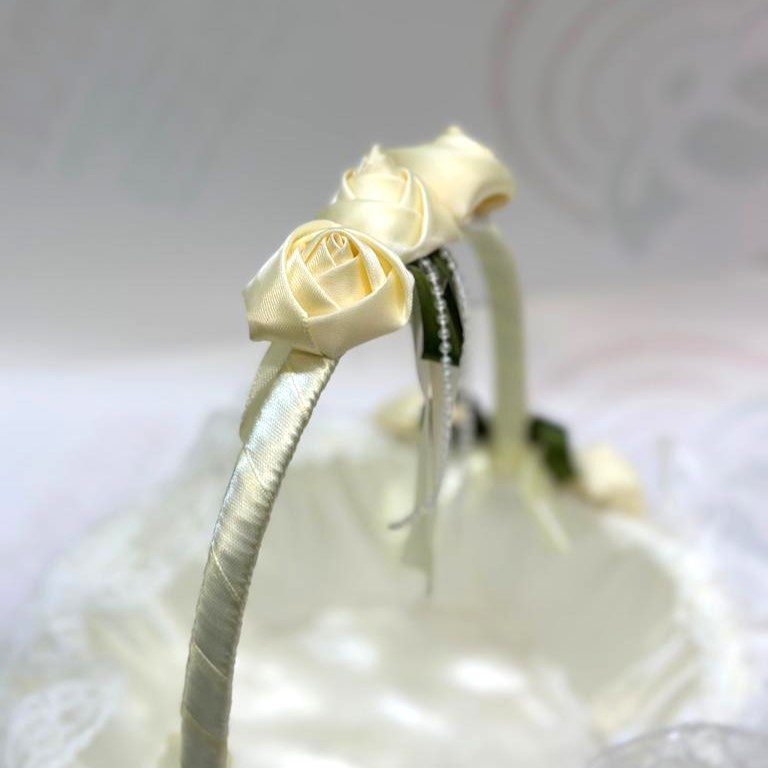 Flower Girl Basket Bridal Portable Handmade Woven Baskets Home Decor for Wedding Party Aacc302