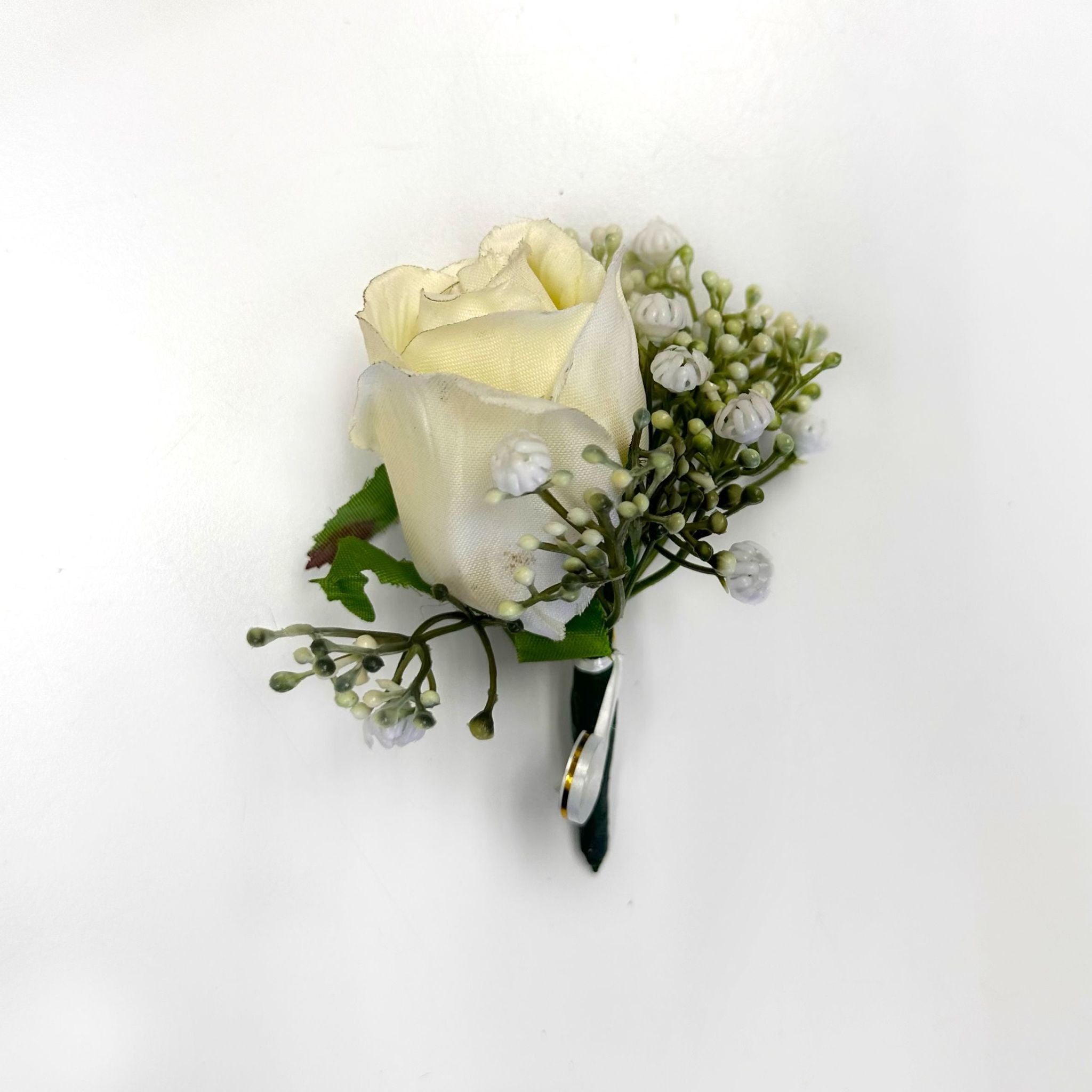 Artificial Rose Boutonniere Corsage Pin On for Wedding Event Aacc309