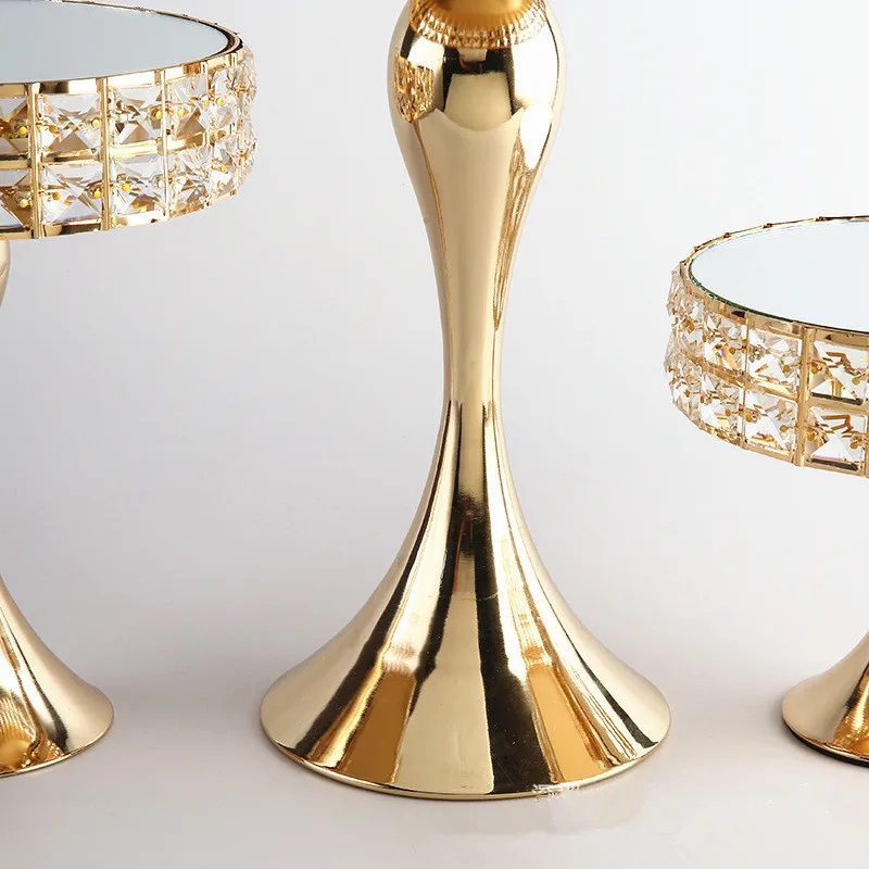 【SG】Decorative Mirror Tray Glass Display Tray Golden Jewelry Tray, Wedding, Events Aacc314