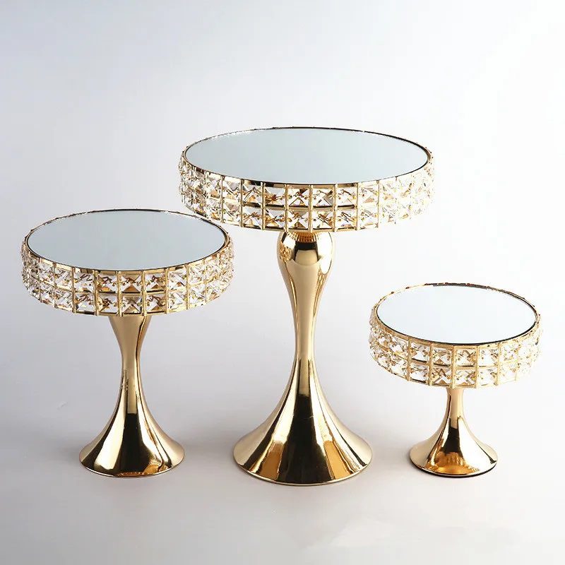 【SG】Decorative Mirror Tray Glass Display Tray Golden Jewelry Tray, Wedding, Events Aacc314