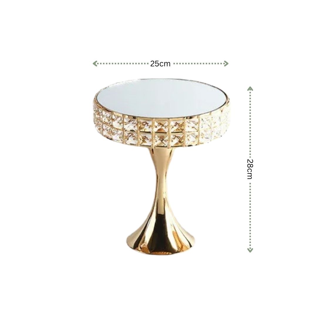 【SG】Decorative Mirror Tray Glass Display Tray Golden Jewelry Tray, Wedding, Events Aacc314
