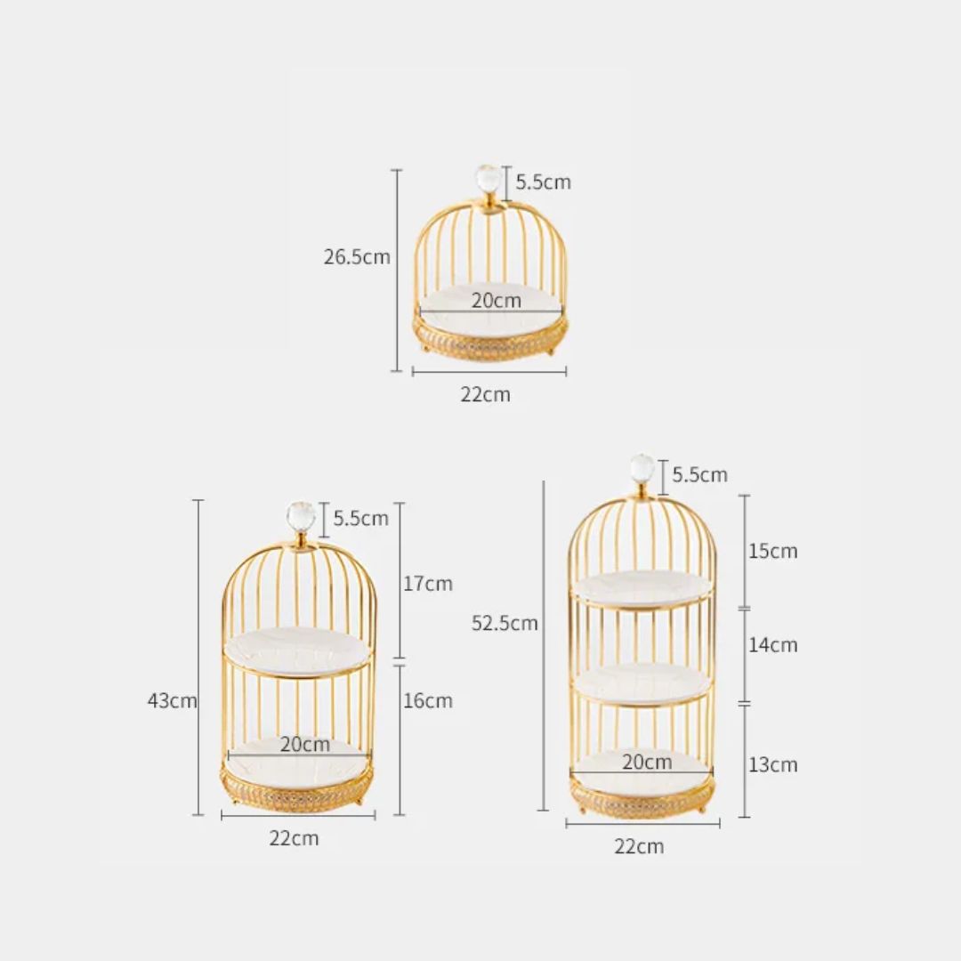 【SG】Decorative Decorative Tiered Tray Glass Display Tray Golden Jewelry Tray, Wedding, Events Aacc316