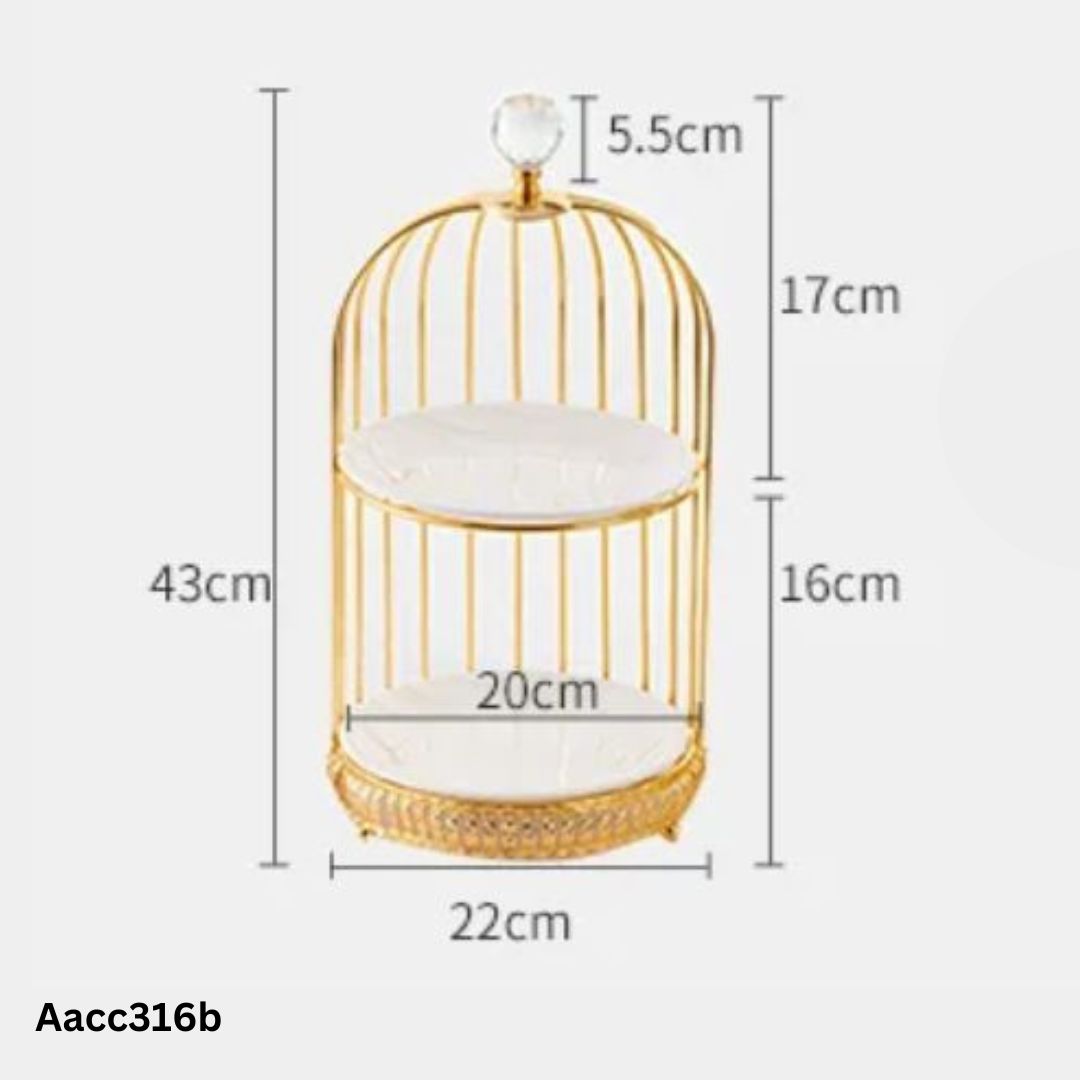 【SG】Decorative Decorative Tiered Tray Glass Display Tray Golden Jewelry Tray, Wedding, Events Aacc316
