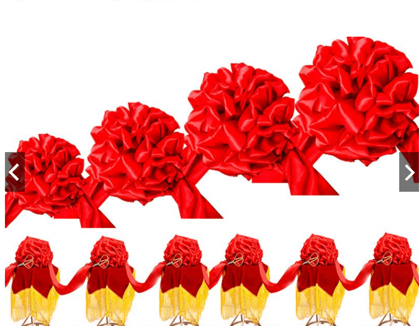 Satin Cloth Ball Ribbon Fabric Flower Ball for Grand Opening Ceremony, Weddings, Events Aacc324