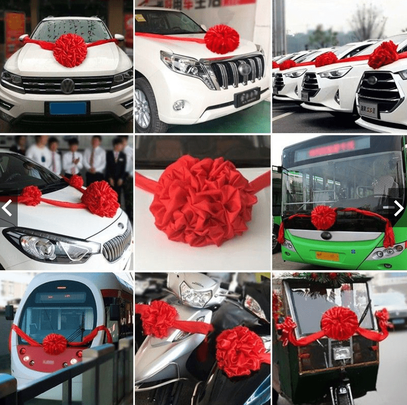 Satin Cloth Ball Ribbon Fabric Flower Ball for Grand Opening Ceremony, Weddings, Events Aacc324