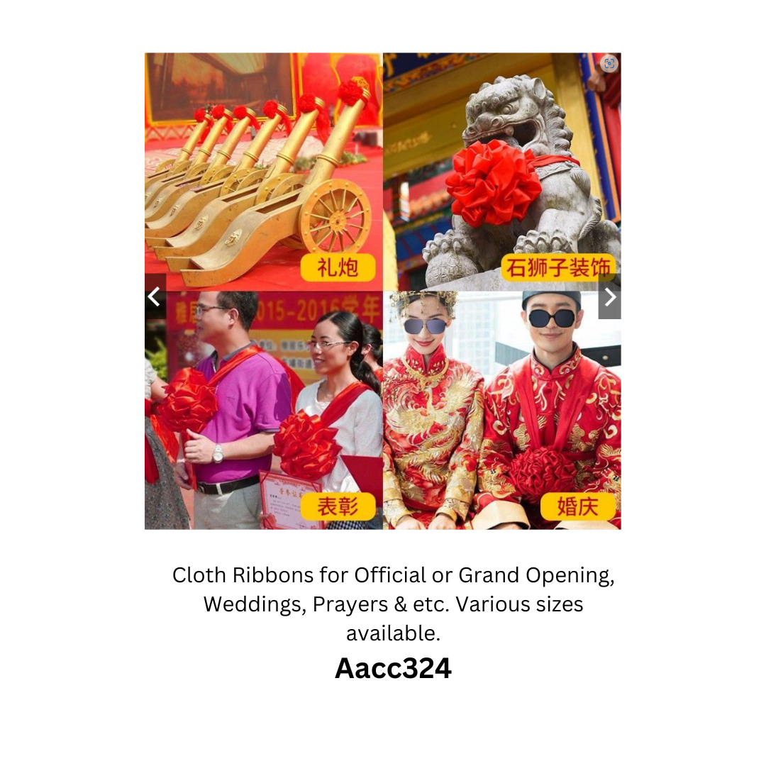 Satin Cloth Ball Ribbon Fabric Flower Ball for Grand Opening Ceremony, Weddings, Events Aacc324