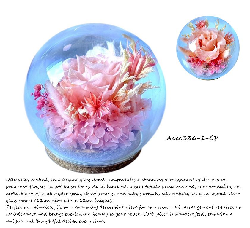 Dried Flowers Arrangement in Glass, weddings, events, home decor Aacc336