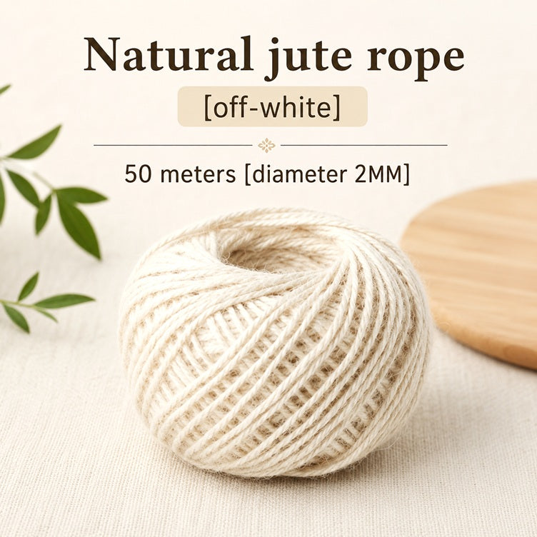 JUTE BROWN THREAD / ROPE 2MM - 46G - 40 meters+- / HEMP TWINE STRING NATURAL BROWN JUTE CRAFT MAKING DIY Aacc346