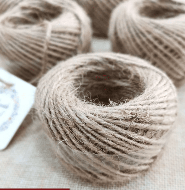 JUTE BROWN THREAD / ROPE 2MM - 46G - 40 meters+- / HEMP TWINE STRING NATURAL BROWN JUTE CRAFT MAKING DIY Aacc346