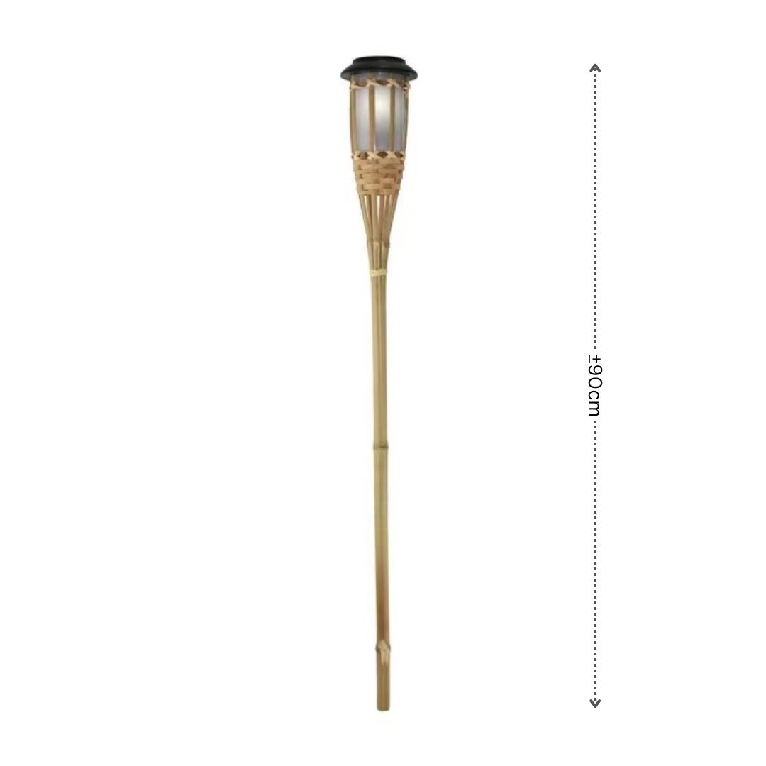 Solar Bamboo Tiki Torch Lights – 90cm & 120cm LED Flickering Flame Aacc347
