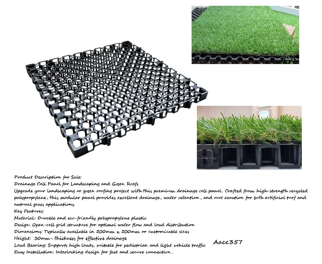 Drainage cell for carpet grass, balcony, floor, gardens, roofs, home decor, events Aacc357