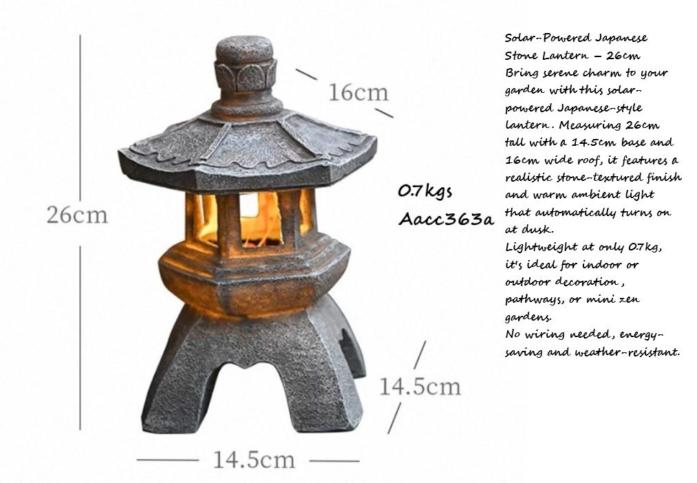 Japanese Oriental pagoda-style garden lantern perfect for outdoor landscaping, event, plants Aacc363a