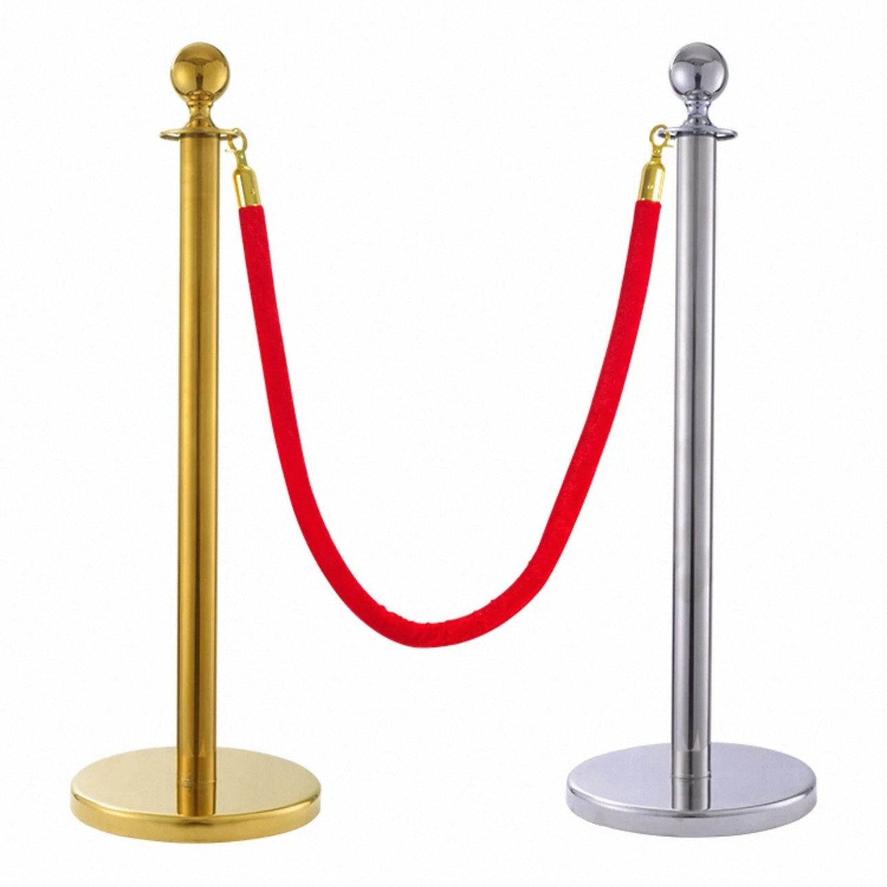 Gold Queue Pole 95cm – Elegant Crowd Control Stand Aacc365