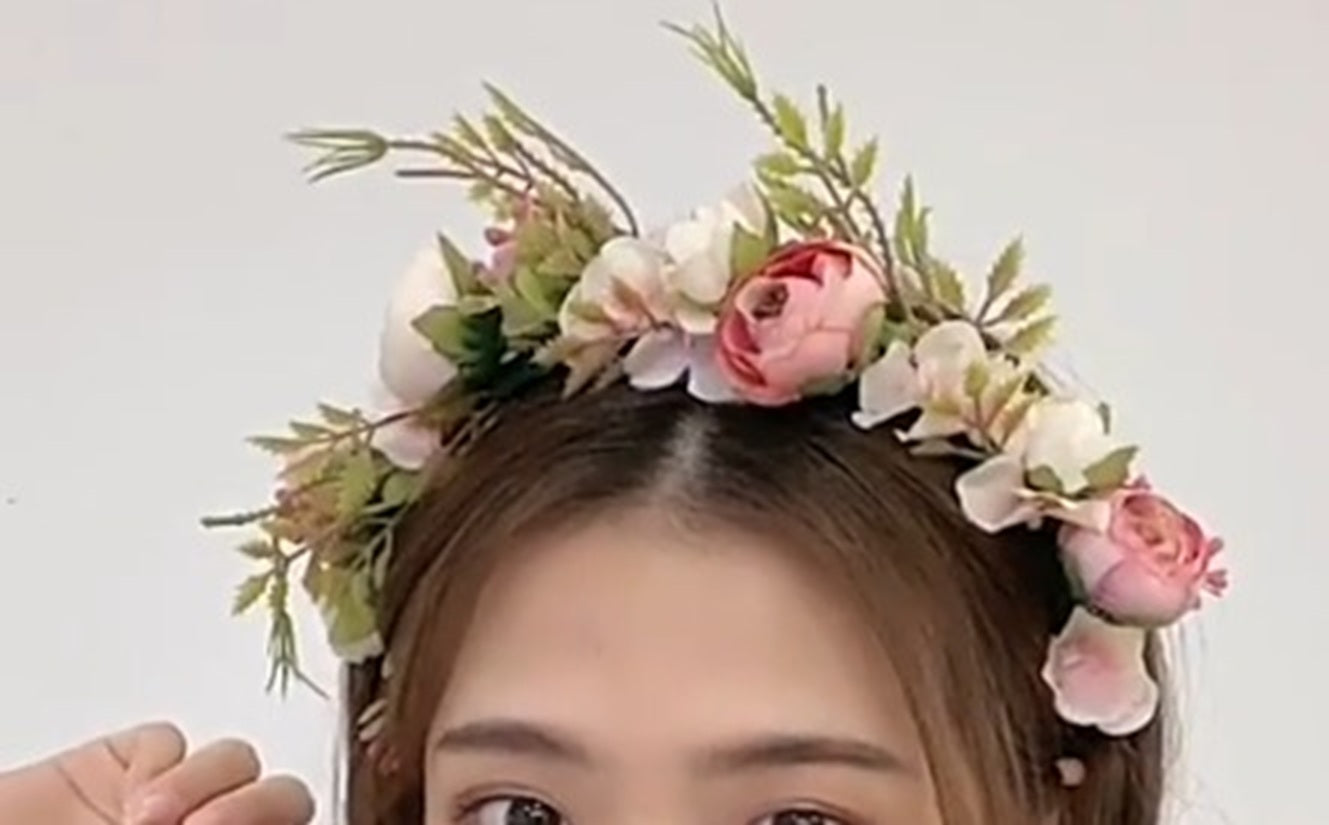 Floral Headband for wedding events Wedding Flowers Flower Headwear Floral Headwear 377