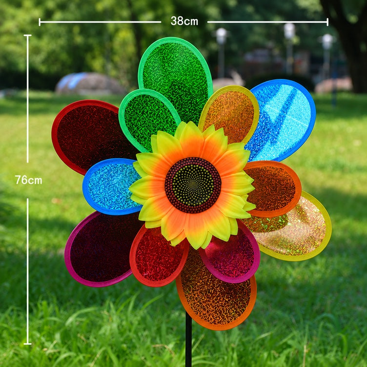 Colorful windmill pinwheel garden spinner by Alton Flowers, perfect for outdoor garden decoration and decorative gardening accessories.