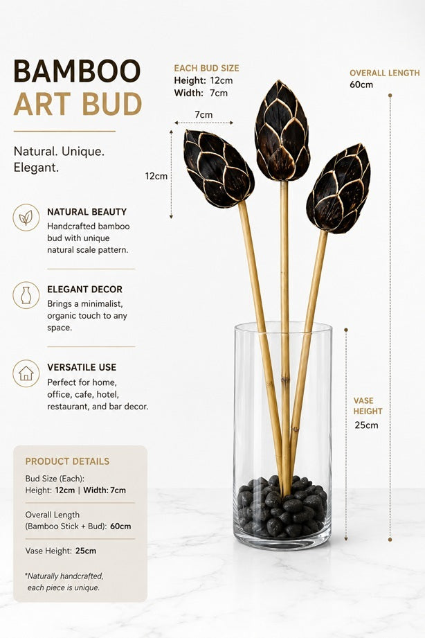 Bamboo Art Bud Natural Unique Elegant