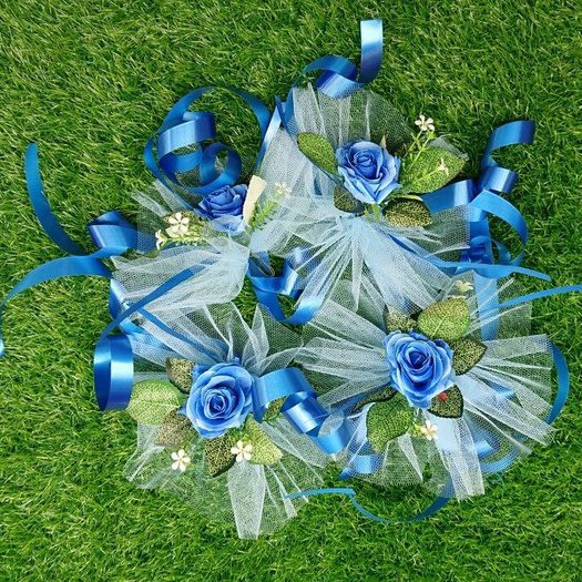 Wedding Car hand crafted Decorations Door Handle Flowers Ribbon Flowers Floral Silk Artificial Bouquet Acar001