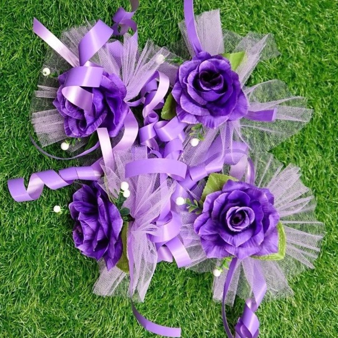 Wedding Car hand crafted Decorations Door Handle Flowers Ribbon Flowers Floral Silk Artificial Bouquet Acar001