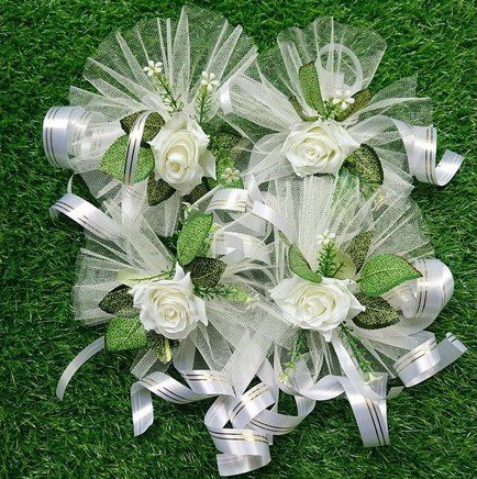 Wedding Car hand crafted Decorations Door Handle Flowers Ribbon Flowers Floral Silk Artificial Bouquet Acar001