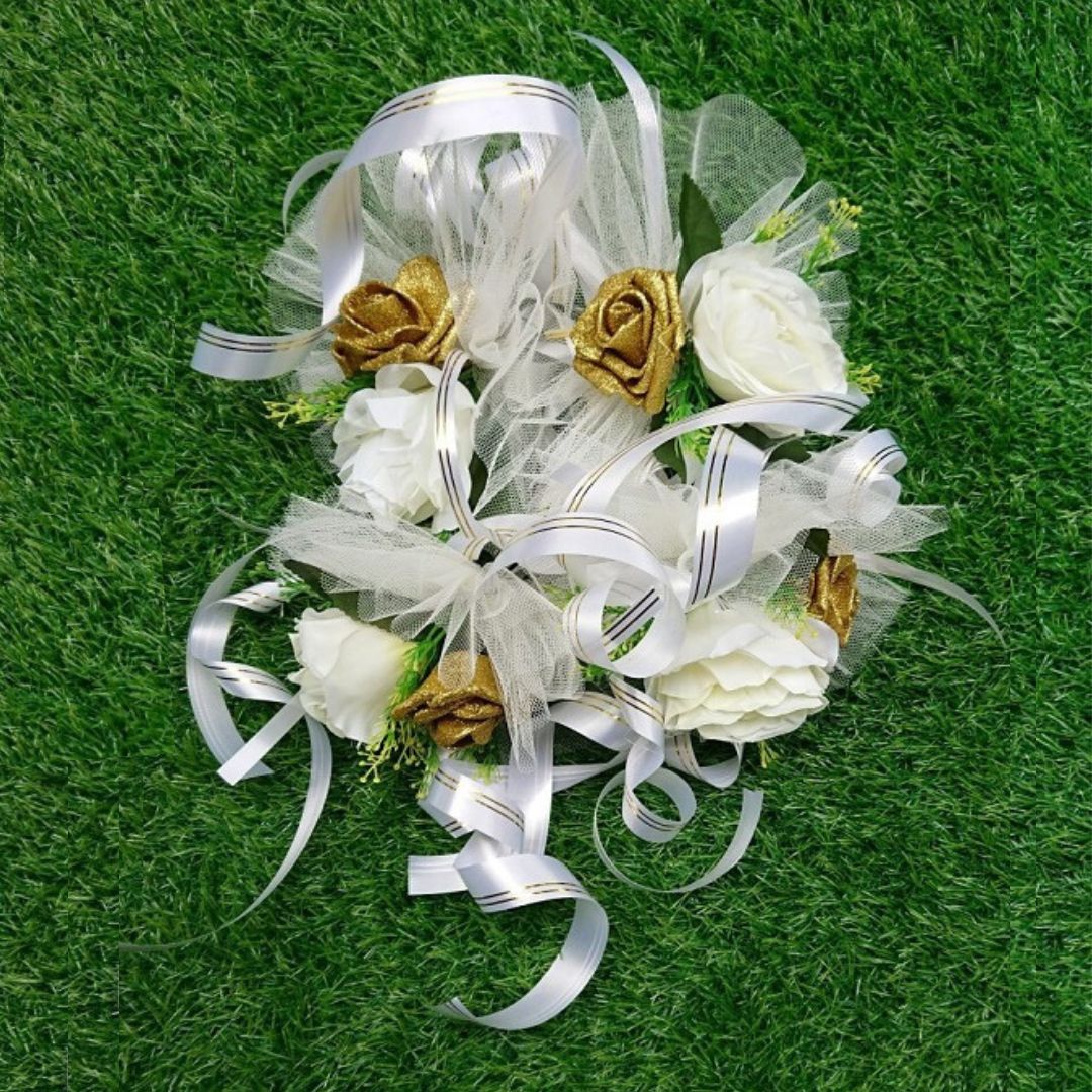 Wedding Car hand crafted Decorations Door Handle Flowers Ribbon Flowers Floral Silk Artificial Bouquet Acar001