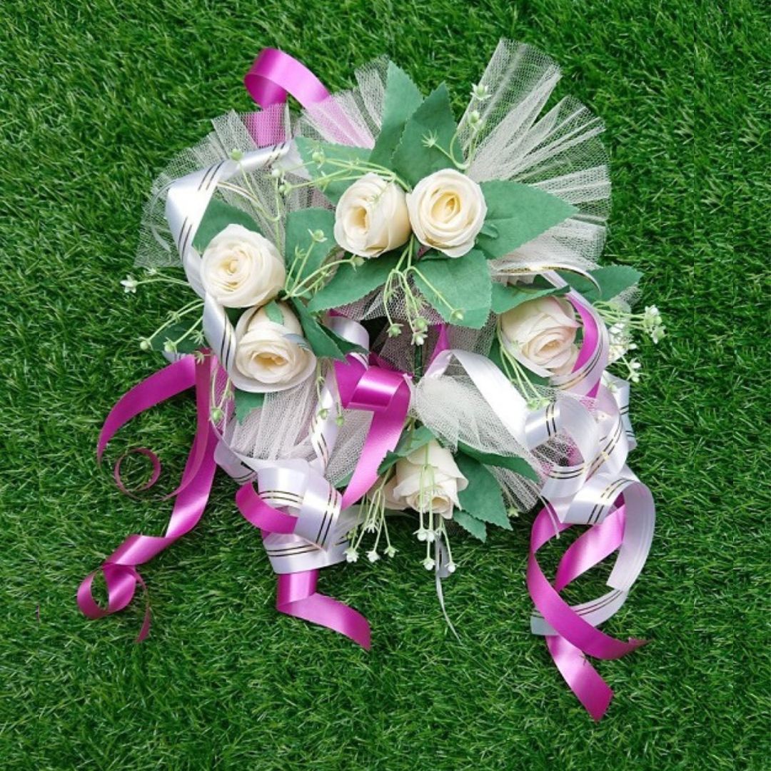 Wedding Car hand crafted Decorations Door Handle Flowers Ribbon Flowers Floral Silk Artificial Bouquet Acar001