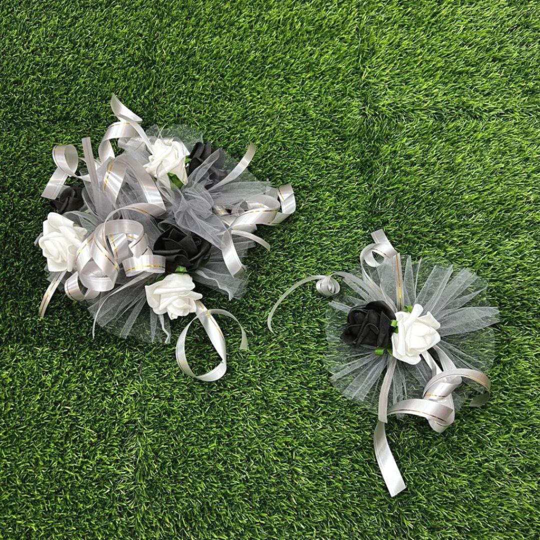 Wedding Car hand crafted Decorations Door Handle Flowers Ribbon Flowers Floral Silk Artificial Bouquet Acar001