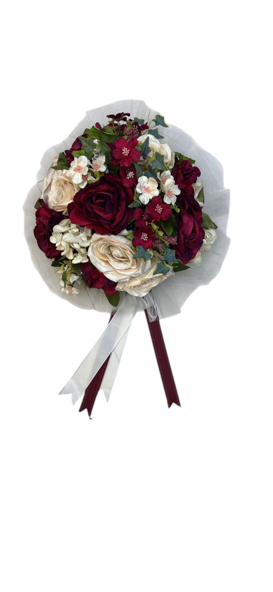 Handcrafted Bridal Wedding Car Decorations Front Bonnet Flowers Ribbon Flower Floral Silk Artificial Bouquet Centerpiece Acar062