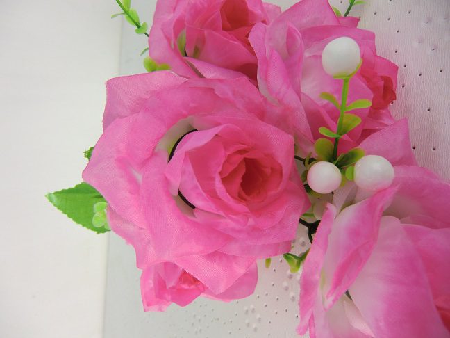 Flower Rose Bush x 5 Heads Afaux104