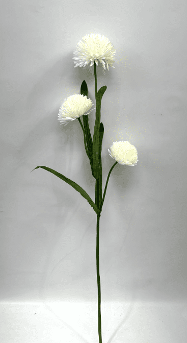 Flower Artificial Pom Pom Ball x 3 flowers Afaux533