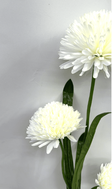 Flower Artificial Pom Pom Ball x 3 flowers Afaux533