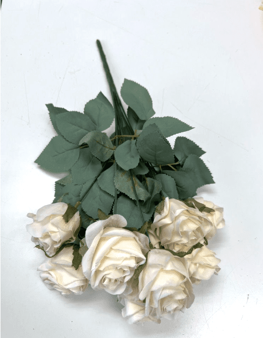 Flower Rose Bush x10 flowers per bush Artificial Afaux539