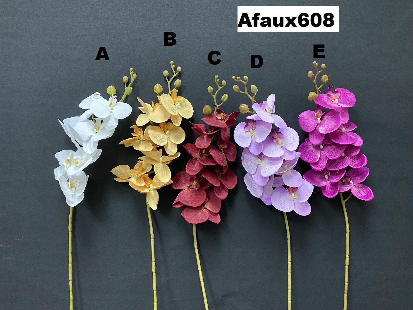 Artificial Flower Orchids Cymbidium x 8 stalks, home decor, plant, events, garden  AAA546