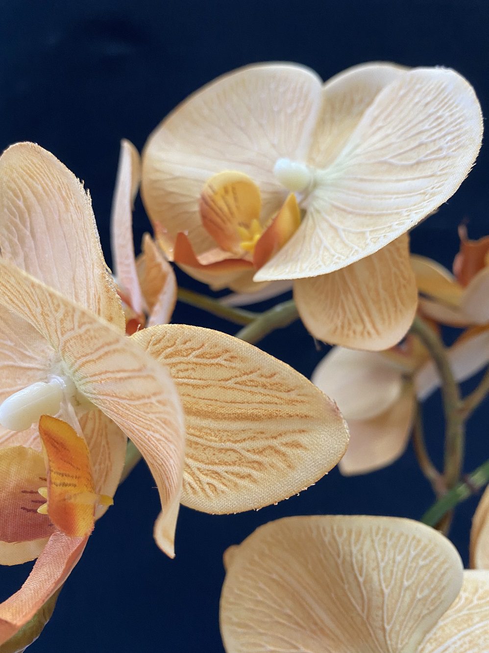 Flower Orchids Cybidium x7 flower heads per stalk artificial Afaux608