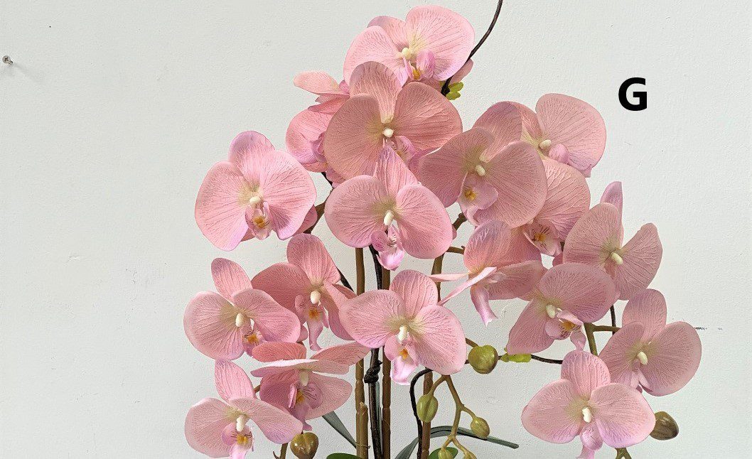 Flower Orchids Cybidium x7 flower heads per stalk artificial Afaux608