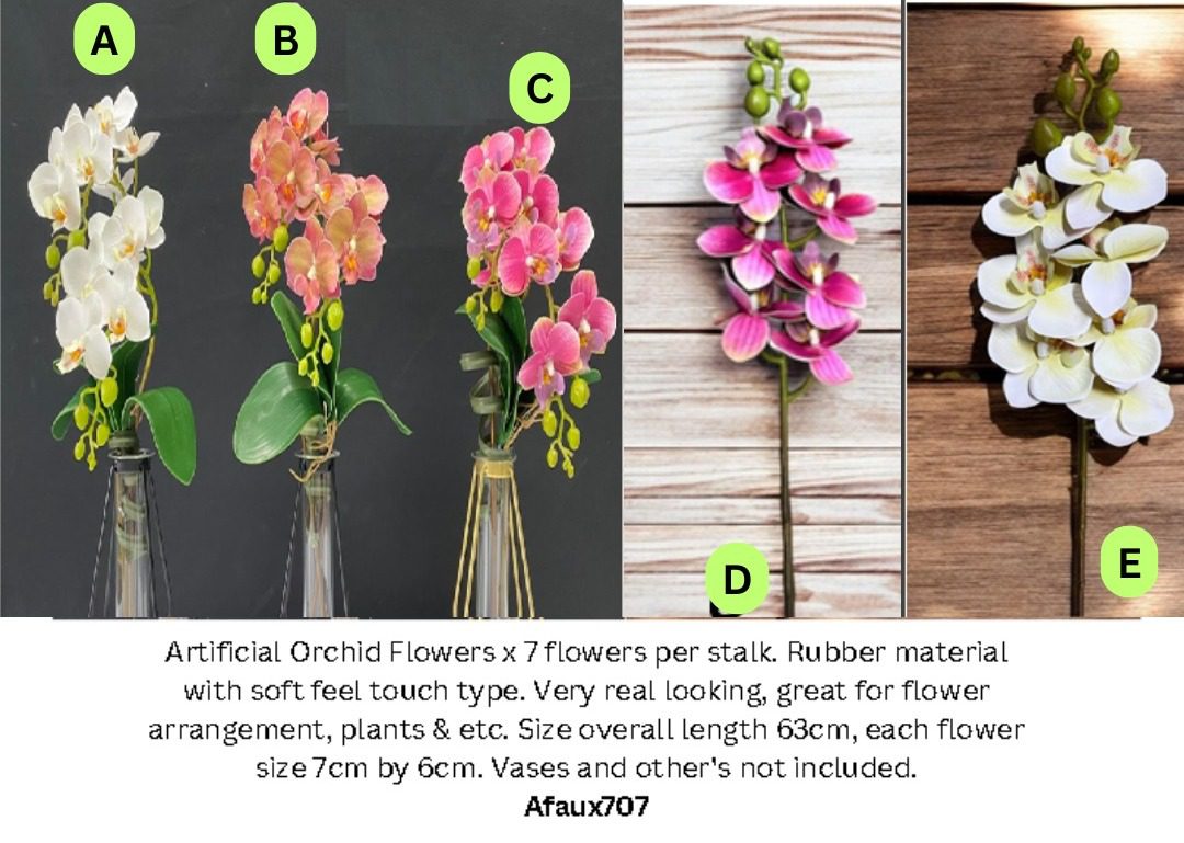 Artificial Flower Orchids, garden, home decor, events Afaux707