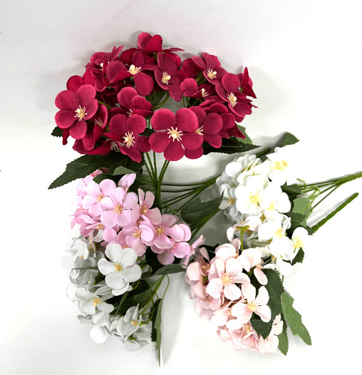 Mini Hydragena Bush x5 stems, Artificial, Home Decor, Flower Arrangement, Garden, Events Afaux740