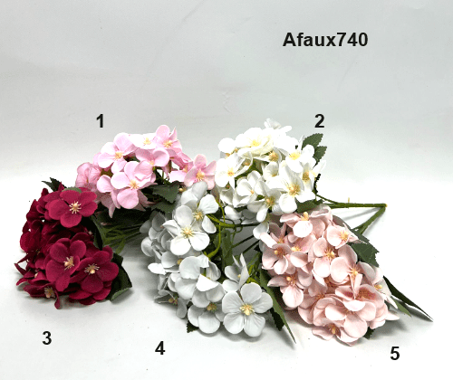 Mini Hydragena Bush x5 stems, Artificial, Home Decor, Flower Arrangement, Garden, Events Afaux740
