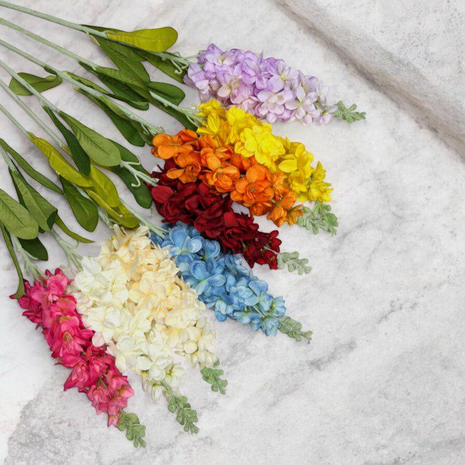 Artificial Flower Delphinium, home decor, arrangement, garden, event Afaux747