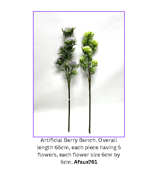 Flower Artificial Berry Bunch, home decor, events Afaux761