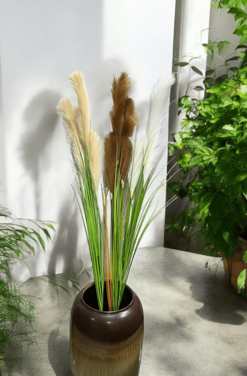 Artificial Pampas x3 heads per stalk, home decor, events, garden Afaux763