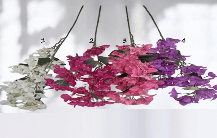 Artificial Bougainvillea Stalk Spray Realistic, Vibrant Floral Decor for Any Space Afaux769