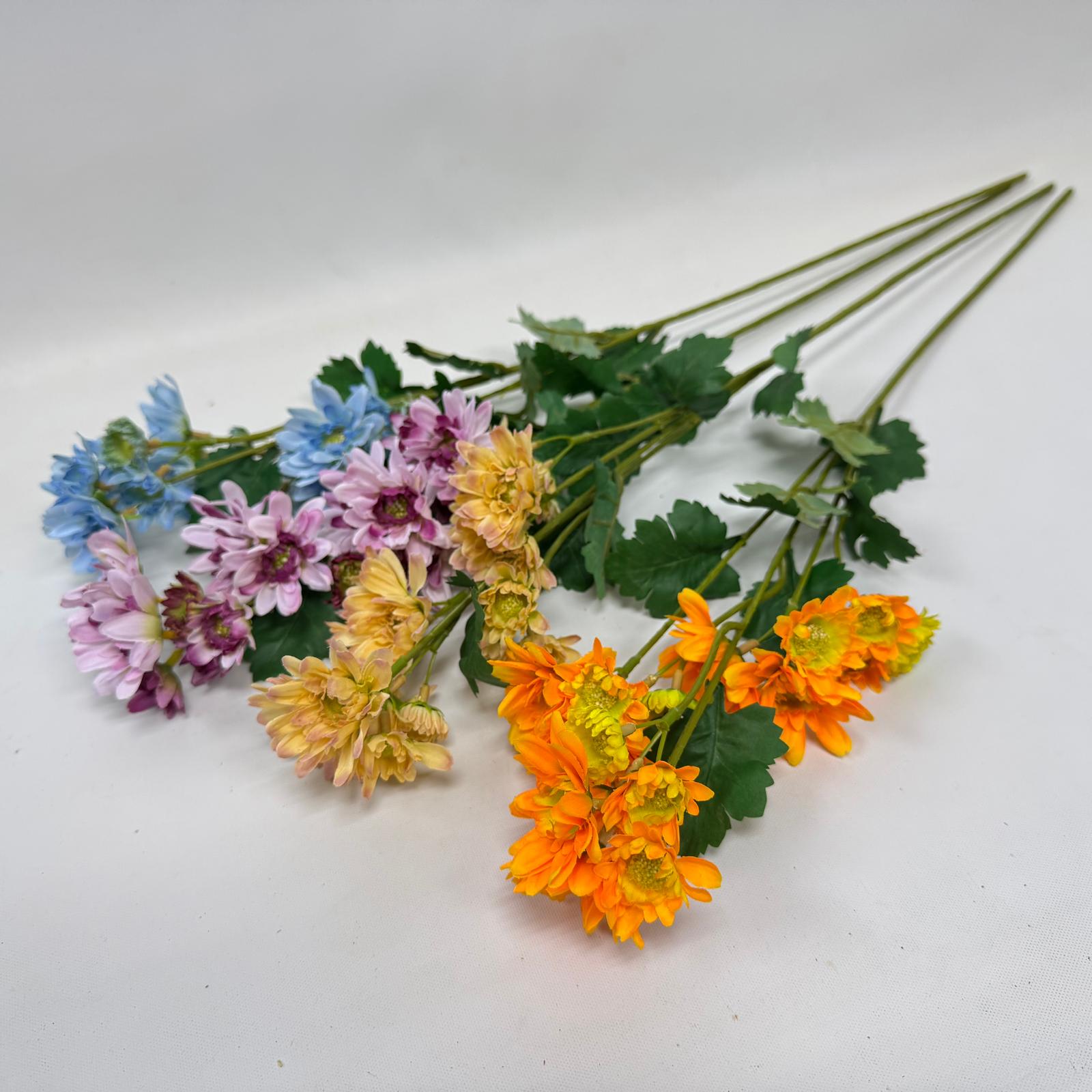 Artificial Chrysanthemum Stems – 60cm Faux Flowers in 8 Colors Afaux780 x3pcs