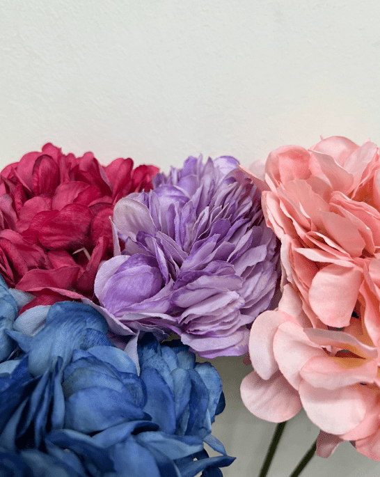 Elegant Artificial Hydrangea Stem – Lush Blooms in 11 Stunning Colors Afaux789