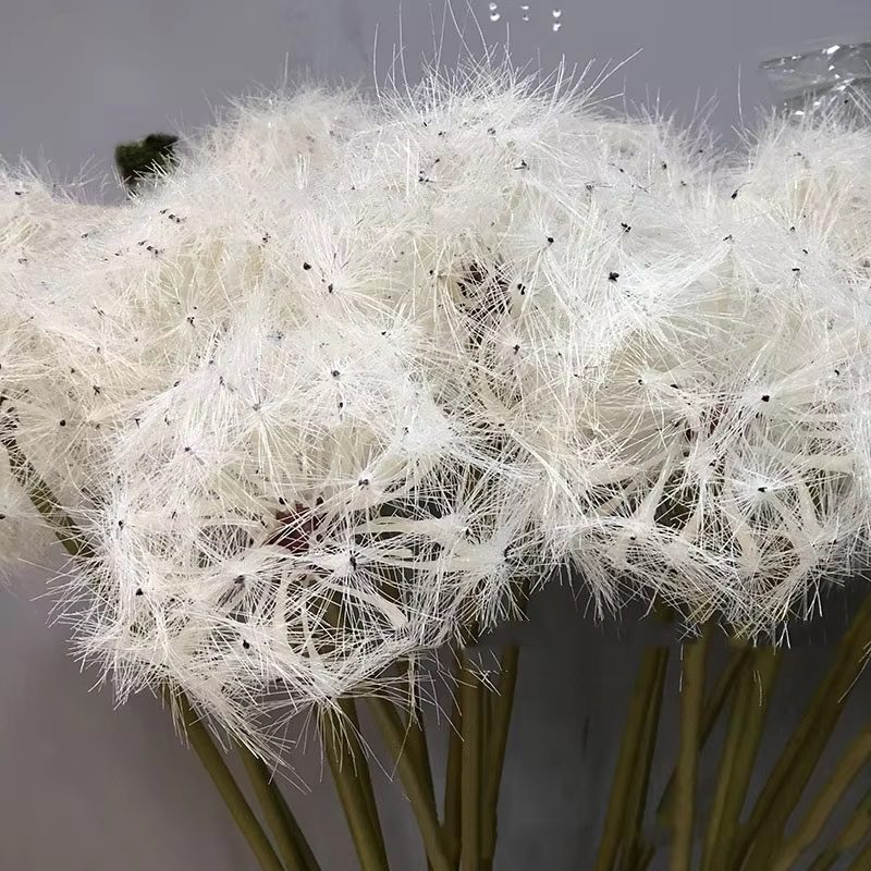 Artificial Dandelion Stems – 65cm Faux Dandelion Puff Flowers Afaux798